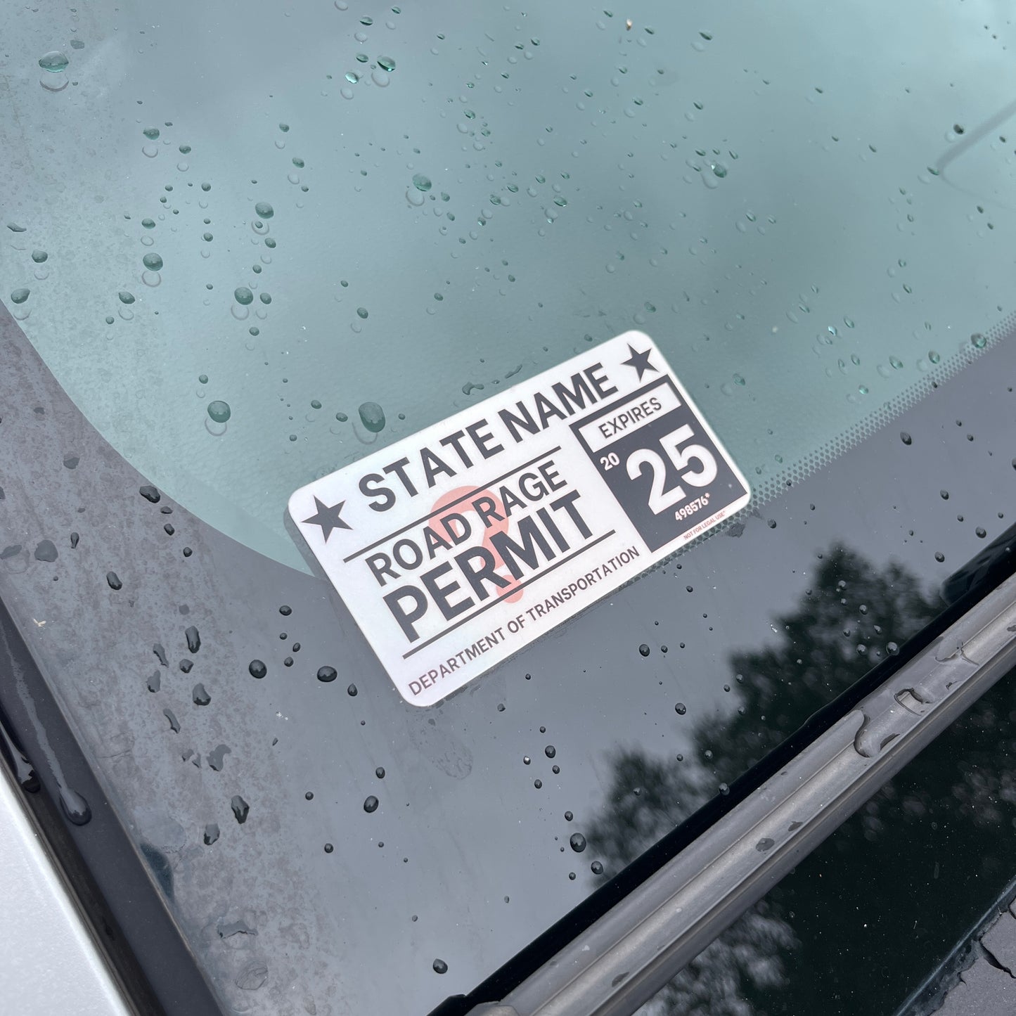 Road Rage Permit Sticker