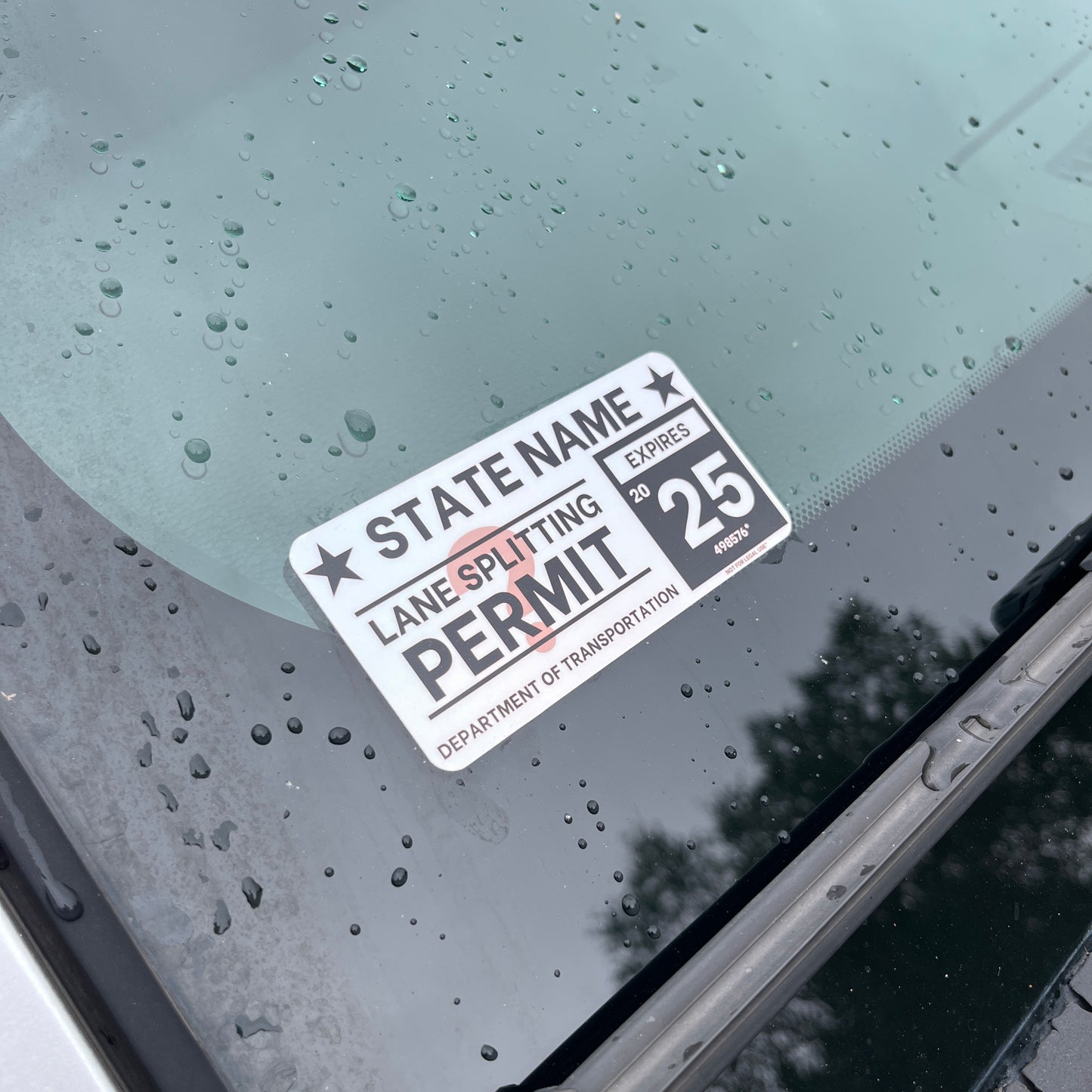 Lane Splitting Permit Sticker