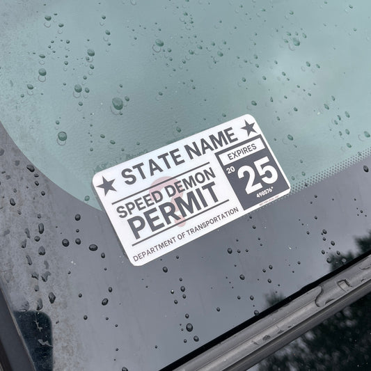 Speed Demon Permit Sticker
