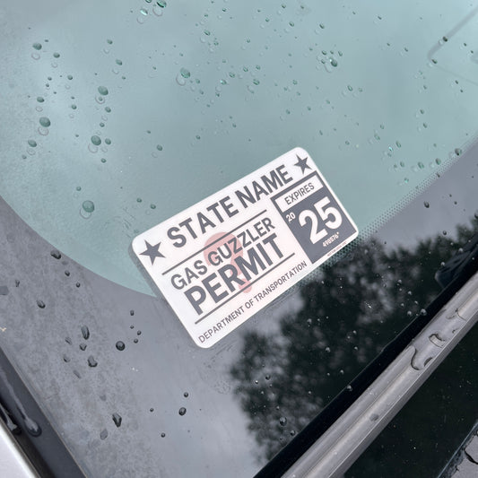 Gas Guzzler Permit Sticker